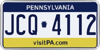 PA license plate JCQ4112