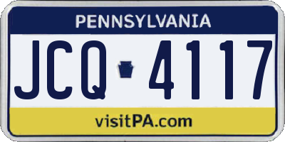 PA license plate JCQ4117