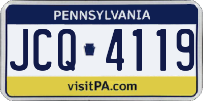 PA license plate JCQ4119
