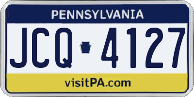 PA license plate JCQ4127