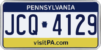 PA license plate JCQ4129