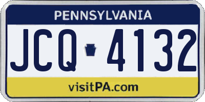 PA license plate JCQ4132