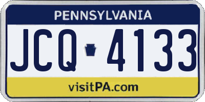 PA license plate JCQ4133