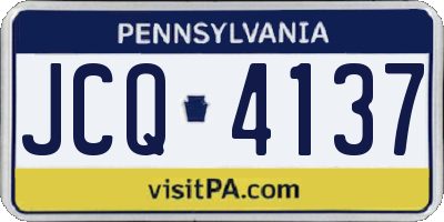 PA license plate JCQ4137