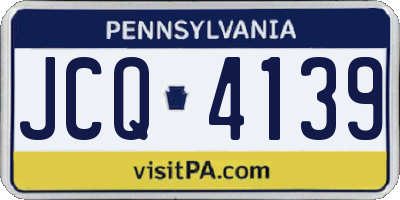 PA license plate JCQ4139