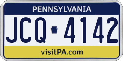 PA license plate JCQ4142