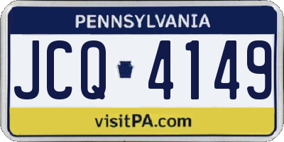 PA license plate JCQ4149