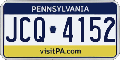 PA license plate JCQ4152