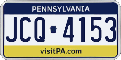 PA license plate JCQ4153