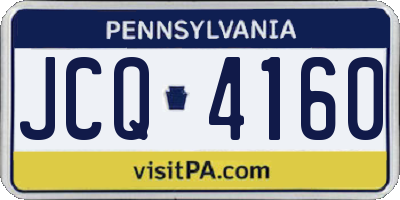 PA license plate JCQ4160