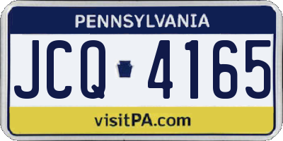 PA license plate JCQ4165