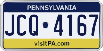 PA license plate JCQ4167