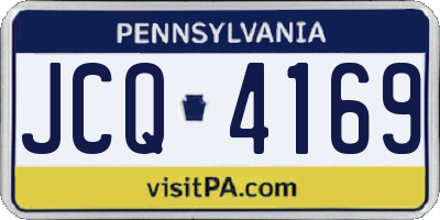 PA license plate JCQ4169