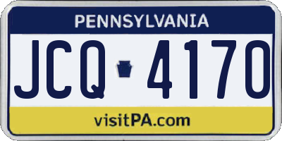 PA license plate JCQ4170