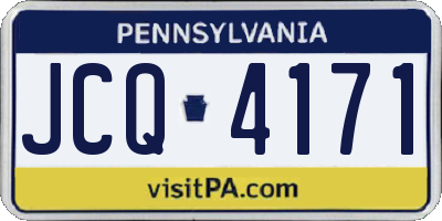 PA license plate JCQ4171
