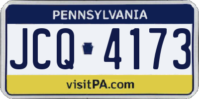 PA license plate JCQ4173