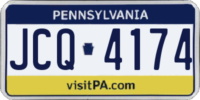 PA license plate JCQ4174