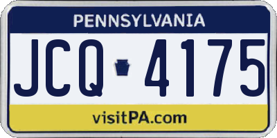 PA license plate JCQ4175