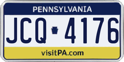 PA license plate JCQ4176