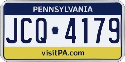 PA license plate JCQ4179