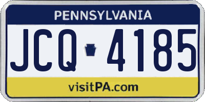 PA license plate JCQ4185