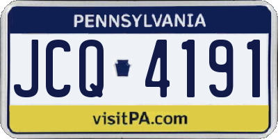 PA license plate JCQ4191