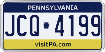 PA license plate JCQ4199