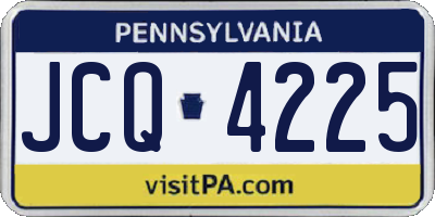 PA license plate JCQ4225