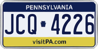 PA license plate JCQ4226