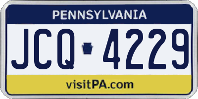 PA license plate JCQ4229