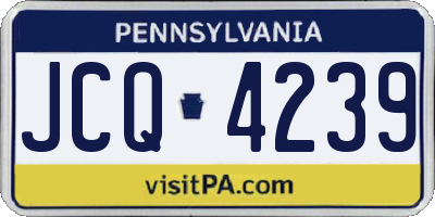 PA license plate JCQ4239