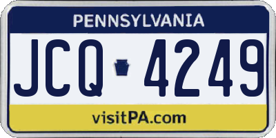 PA license plate JCQ4249
