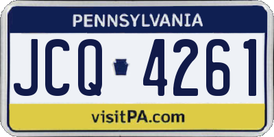 PA license plate JCQ4261