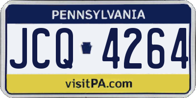 PA license plate JCQ4264