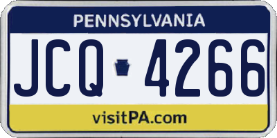 PA license plate JCQ4266