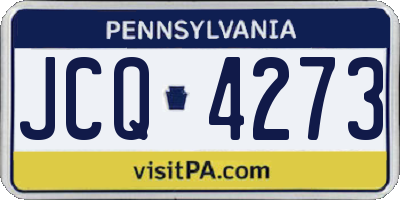 PA license plate JCQ4273