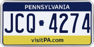 PA license plate JCQ4274