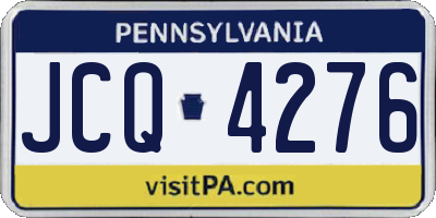 PA license plate JCQ4276