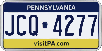 PA license plate JCQ4277