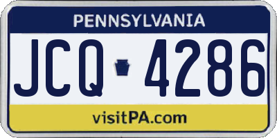 PA license plate JCQ4286