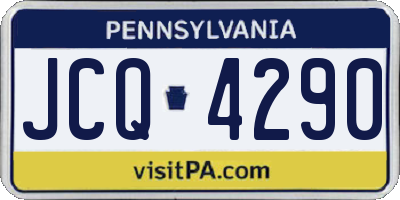 PA license plate JCQ4290