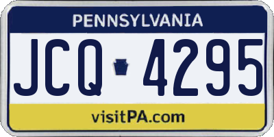 PA license plate JCQ4295