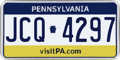 PA license plate JCQ4297