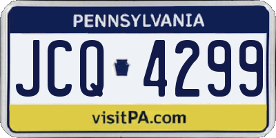 PA license plate JCQ4299