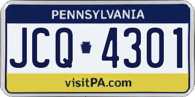 PA license plate JCQ4301