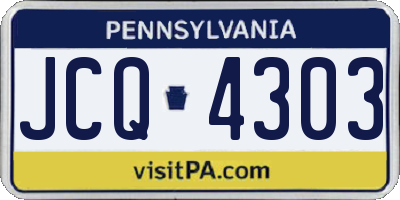 PA license plate JCQ4303