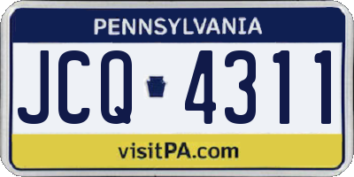 PA license plate JCQ4311