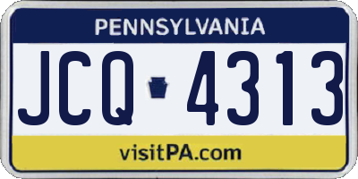 PA license plate JCQ4313
