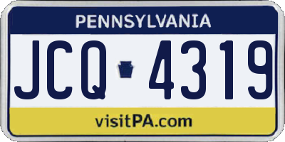 PA license plate JCQ4319