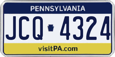 PA license plate JCQ4324